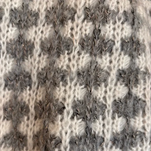 Cozy Cream and Brown Women's Cardigan Sweater - Picture 3 of 7